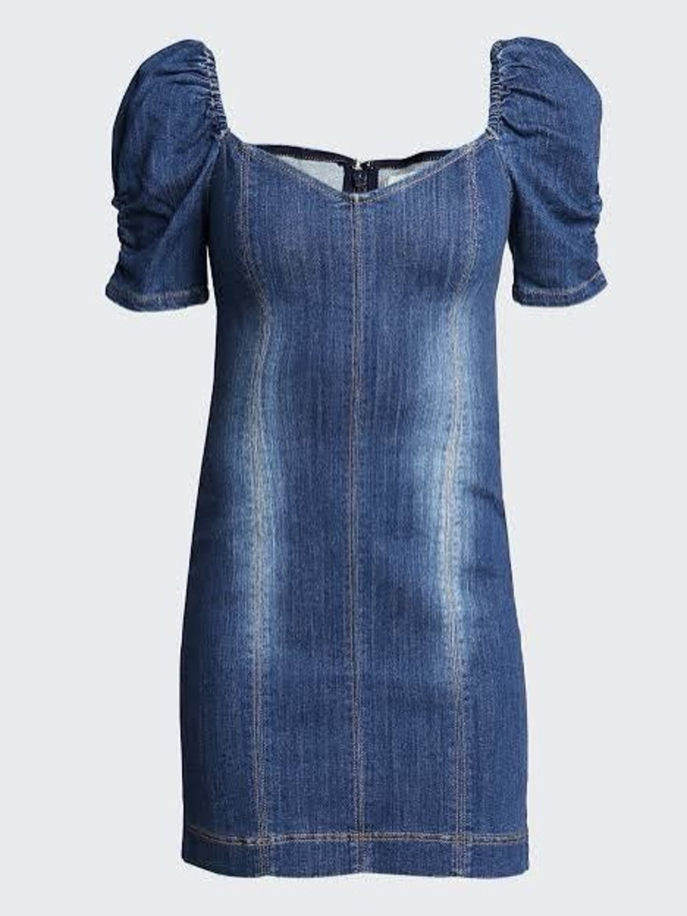 Alice + Olivia Jeans Mini Puff Sleeve Denim Dress